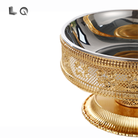 Plats de service de luxe pour fêtes et mariages, 6L/8L, dorés, élégants, avec couvercle suspendu, plats de service dorés