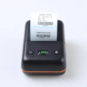 Draagbare Mobiele Android Bluetooth 58Mm Thermische Bon Label Printer Met 2 Inch Oplaadbare Batterij Draagbare Mobiele Printer