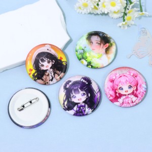 2024 Sản Phẩm Mới Nhật Bản Nhân Vật Anime Pins <span class=keywords><strong>3D</strong></span> Thay Đổi Lật Phù Hiệu <span class=keywords><strong>3D</strong></span> Lenticular Anime Chuyển Động Pins Phù Hiệu Nút Tinplate - Product Image 5