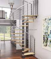 Escalier en colimaçon extérieur Y L en vente flash, surface noire, facile à installer, escalier rotatif