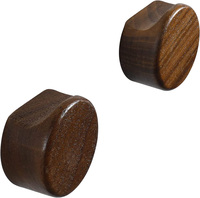 Crochets muraux en bois naturel, support de chapeau minimaliste, installation facile, bouton de cheville en bois, crochet de cintre en noyer