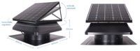 Ventilateur extracteur axial pour serre de toit solaire, moteur DC sans balais à roulement à billes, conduit d'air de 14 pouces en acier galvanisé, garantie 5 ans