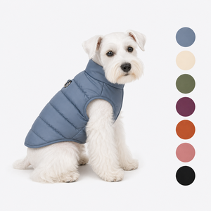 <b>Dog</b> Padded Vest Solid Color Polyester Winter Pet <b>Clothes</b> for <b>Dogs</b> Modern Simple Style - Product Image 1