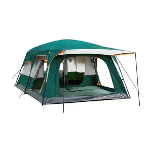 woqi Hot sale 4-6 person double layer 2 living rooms and 1 hall Rain-Proof tents for tourism