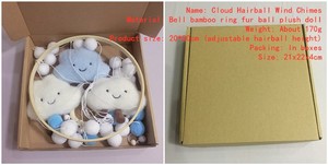 Boho Pom Pom Cot เปลไม้เมฆสำหรับเด็กทารกเด็กทารกแรก<span class=keywords><strong>เกิด</strong></span>เปลเด็กทำจากผ้าฝ้ายนุ่มแขวนตกแต่งของขวัญสำหรับอาบน้ำ - Product Image 6