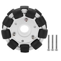 100mm Doppel-Aluminium-Omnidirektionales Rad mit 30KG Tragkraft für Plattform-Robotik-Kit 14054