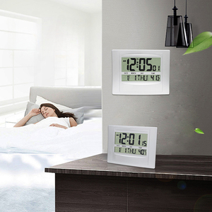 Trang trí nội thất phụ kiện Twin chuông đồng hồ báo thức màn hình lớn hiển thị nhiệt kế kỹ thuật số Đồng hồ bàn & bảng đồng hồ - Product Image 6