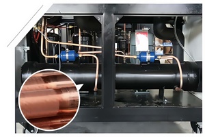 เครื่องทำความเย็นอุตสาหกรรมแบบใช้น้ำหล่อเย็น 64.8 กิโลวัตต์ อุปกรณ์ทำความเย็นสำหรับกระบวนการผลิตพลาสติก ความจุสำหรับสายการผลิต TongSheng PC-20WC - Product Image 4