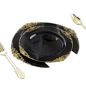 Platos Base para Decoración de Mesa de Boda, Platos de Plástico Desechables para Servir Comida y Fruta, Platos Base para Cenas y Fiestas - Product Image 1