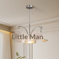 Lustre LED en fer de style français, ton crème, motif floral magnolia, avec abat-jour en céramique, contrôle via l'application Mijia, spectre complet, intensité variable