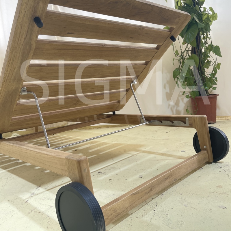 Outdoor Furniture Beach Sun Lounger wooden Modern sunbed Outdoor patio set Teak Wood Furniture lounge chaise