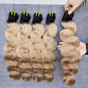 Vente en gros <span class=keywords><strong>Tissage</strong></span> indien 12a à cuticule alignée <span class=keywords><strong>Cheveux</strong></span> humains 1b-27 Ombre blond miel Body Wave paquets de <span class=keywords><strong>cheveux</strong></span> humains - Product Image 5