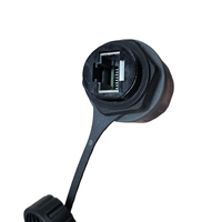 Câble d'extension RJ45 étanche IP68, câble Ethernet blindé CAT6, câble LAN extérieur avec verrouillage à vis et capuchon anti-poussière