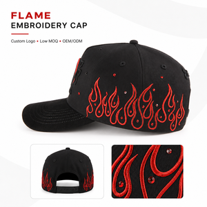 dymf Gorra de Béisbol Deportiva de Gamuza con 5 Paneles, Bordado Premium, Visera Curva, Pedrería y Forro de Satén, Personalizada al por Mayor - Product Image 1