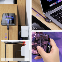 Câble USB-C vers Type-C magnétique en nylon tressé durable, rotation à 540 degrés, charge rapide 5A, PD3.1, pour iOS, Android et ordinateur portable