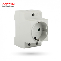 Prise modulaire EU DIN Rail 250V 16A pour boîte de distribution électrique