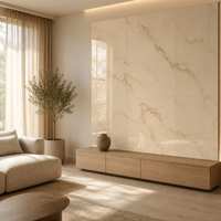 Plaque de marbre UV à motif personnalisé, panneau de marbre UV pour projet de finition murale intérieure d'hôtel-resort