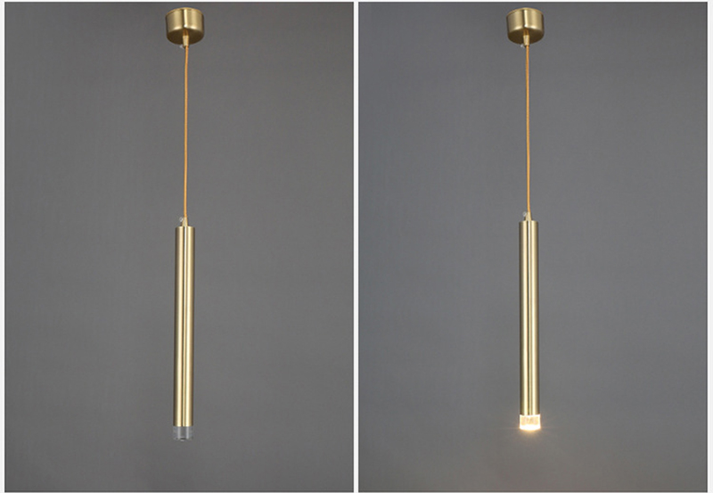 Copper Pendant Lights 30cm 50cm COB Chip Dinning Room Kitchen Table Daily Lighting Loft Hotel Modern Hang Pendant Lamps