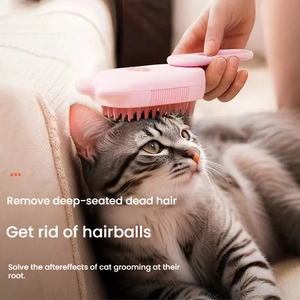 Brosse électrique 3 en 1 pour <span class=keywords><strong>animaux</strong></span> de compagnie, peigne à vapeur pour chat, pour démêlage, massage, nettoyage, brosse à vapeur nano, recharge USB - Product Image 2