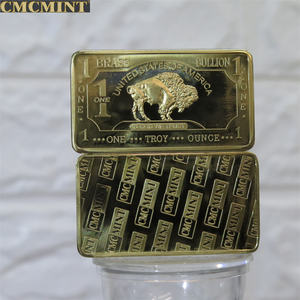 Moneta Commemorativa in Ottone da 1 Oncia con Buffalo, con Incisione CMCMINT sul Retro, Monete in Ottone con Logo Personalizzato - Product Image 3