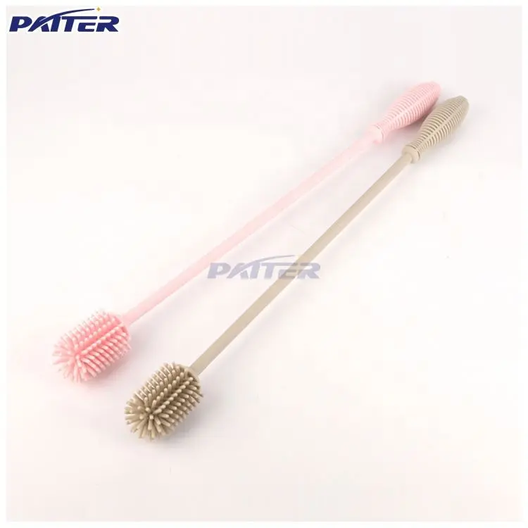 Latest Style Deep Cleaning Bacterial Remover Soft Heat Resistance Silicone Bottle Cleaning Brush