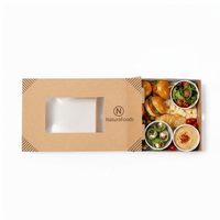 Boîte de restauration Slide-Tek écologique de taille personnalisée avec plateau et fenêtre pour les présentations d'aliments