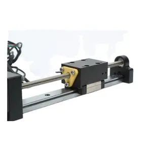 Parafuso de mesa deslizante CNC, parafuso de tração de precisão, trilho de linha de parafuso em forma de T, guia de motor de passo linear NEMA8 de 30 mm / 60 mm / 90 m