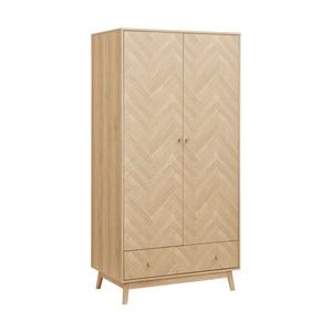 Armoire de style classique sur mesure avec miroir, autoportante, motifs en <span class=keywords><strong>chevron</strong></span>, design plat, contreplaqué, placage de bois mélaminé, rangement - Product Image 4