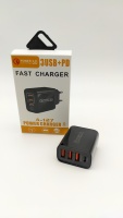 Adaptateur d'alimentation 3 ports USB et Type-C, chargeur de téléphone portable PD20W/QC3.0 5V/3A 9V/2A 12V/1.5A avec protection contre la surcharge