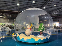 Boule de neige gonflable LED personnalisée pour extérieur, décorations de Noël avec insert photo, pour fêtes et événements