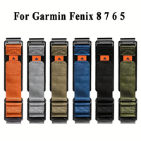 Bracelet de montre intelligente en toile à dégagement rapide 22/26 mm pour Garmin Fenix 8, 7X Pro, 7, 6X, 6 Pro, design sportif, haute qualité, 6 couleurs