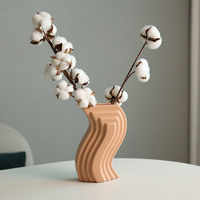Grosir ornamen vas bunga keramik Matte meja makan dekorasi tidak teratur rumah porselen Modern Nordic