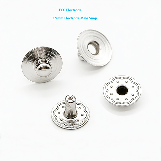 3.9mm ECG Electrode Snap Buckle Male Buttons for ECG/EEG/EMG Signal Acquisition Electrodes Stimulation Electrodes