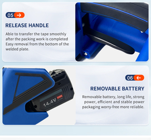 Herramienta de Flejado Eléctrica ZOEY JDV para Flejado de 13-16 mm, Herramienta de Flejado Manual a Batería para Embalaje de Cartones y Palets - Product Image 4