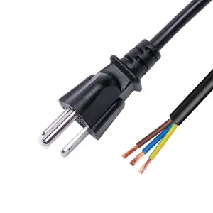 Cable de enchufe estándar americano de 3 pines 18 16AWG C13 Cable de extensión de alimentación de PC