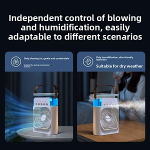 <span class=keywords><strong>Ventilateur</strong></span> intelligent à cinq jets avec humidificateur, <span class=keywords><strong>ventilateur</strong></span> de bureau <span class=keywords><strong>silencieux</strong></span> à refroidissement par eau pour étudiants, humidification et rafraîchissement de l'air - Product Image 5