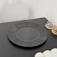 Assiette de présentation noire de 13 pouces pour décoration d'église et réception de mariage, sous-assiette de restaurant