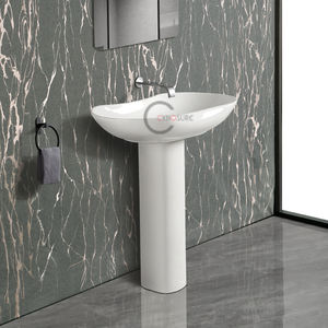 Lavabo colonne autoportant, carré, moderne et minimaliste - Product Image 3