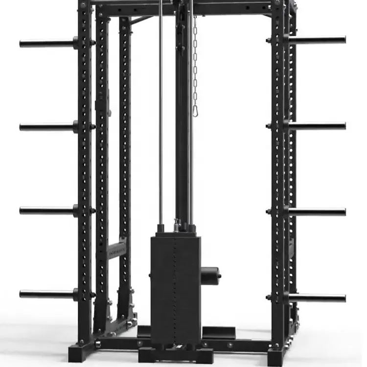 Groothandel Commerciële Fitness Squat Rack Lat Pulldown Kabel Crossover Power Rack Multifunctionele Smith Machine