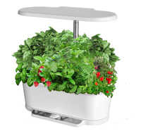 Système de culture hydroponique d'intérieur avec éclairage LED à spectre complet, kit de jardin d'herbes intelligent avec affichage numérique