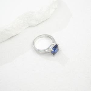 925 Silver Sapphire Pear shaped Women's Exquisite Style - Product Image 2