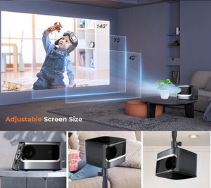 <span class=keywords><strong>1080</strong></span> <span class=keywords><strong>P</strong></span> LED Projecteur 3D Full HD 4K LCD 100 Lumens 100 Inch Màn Hình Máy Chiếu Mini Xách Tay Cho Gia Đình Điện Thoại Di Động - Product Image 2