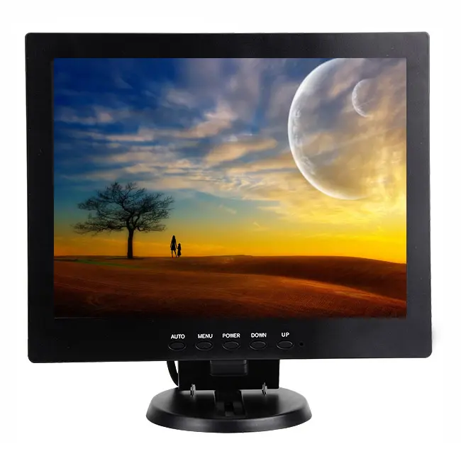 VESA montaj duvar montaj 12 inç Mini PC LED monitör VGA AV USB HDMIed BNC ses bağlantısı ile 12 inç TFT LED CCTV monitör