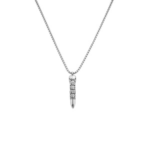 Colar com Pingente em Forma de Esqueleto Personalizado e Estiloso, Corrente de Aço Inoxidável para Homens, Estilo Biker, Festa, Prata - Product Image 6