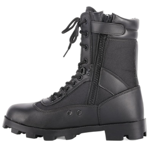 Bottes tactiques en cuir Panama pour randonnée et camping en plein air TSB04, avec fermeture éclair latérale et semelle extérieure robuste. - Product Image 1