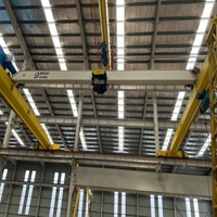 Pont roulant monopoutre de type européen 15-20 tonnes avec palan électrique, haute hauteur de levage pour manutention en atelier