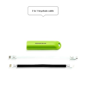 <span class=keywords><strong>Mini</strong></span> Keychain ngoài trời Pin ngân hàng 2000/2200mAh ABS chất liệu màu đen xách tay ngân hàng điện với Micro USB và quà tặng tùy chọn - Product Image 4