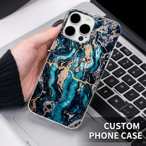 Custodia Trasparente in TPU con Motivo Marmo Blu Nero <span class=keywords><strong>Oro</strong></span> di Lusso, <span class=keywords><strong>Cover</strong></span> Antiurto con Arte Fluida Astratta per <span class=keywords><strong>iPhone</strong></span> 17 16 15 14 13 Pro Max - Product Image 1