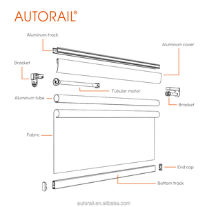 Stores électriques pour fenêtres, stores intelligents motorisés, stores enrouleurs faciles à installer pour fenêtres - Product Image 1