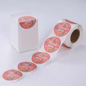 Autocollants ronds imperméables de remerciement pour boîte, étiquettes d'emballage en vinyle personnalisées avec logo et design imprimé - Product Image 4